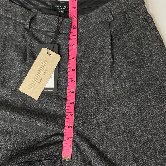 NWT Selected Femme SLFNELLIE High Waist Wide Leg Pant - Picture 7 of 9